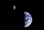 La Luna y la Tierra desde la Sonda Galileo