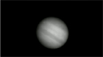 Captura de un fotograma con el impacto en Júpiter. Video Youtube.