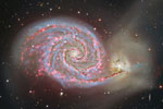 La galaxia M51 "el Remolino". | CAHA/Fund. Descubre/DSA/OAUV V. Peris, J. Harvey, S. Mazlin, C. Sonnenstein, J. Conejero