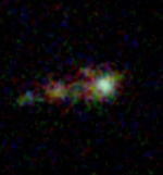 galaxia tipo Lyman Alpha a 12.000 millones de aos luz captada por el Hubble. (Foto: NASA, ESA, Penn State)