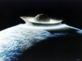 Recreacin del posible impacto de un asteroide contra la Tierrra. (Foto: NASA)