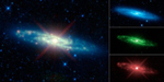 Distintas vistas de la Galaxia del Escultor. Foto: NASA/JPL