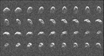 Secuencia de fotos del asteroide. Foto: NASA/JPL