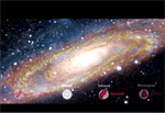 La galaxia de Andrómeda con los colores del nuevo espectro captado.