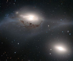 Las galaxias con forma de ojos en la constelación de Virgo. Foto: ESO.