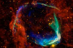 Recreación de la supernova combinando imágenes de cuatro telescopios. | NASA