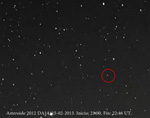 El asteroide "2012 DA14" transitó a una velocidad de 28 mil 100 kilómetros por hora. (Foto: Tomada de apod.nasa.gov )
