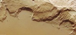Imagen tomada por la cmara HRSC de la Mars Express de la fosa de Mangala en Marte. (Foto: ESA)