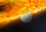 Recreacin artstica del planeta HD 187933b, orbitando en torno a su estrelle. (Foto: NASA)
