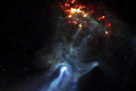 Nebulosa con forma de mano (Foto: NASA).
