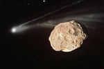 Ilustracin de un meteorito