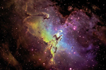 Nebulos del guila, en la que el telescopio Herschel ha descubierto la formacin de 700 protoestrellas.|NASA