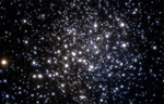 Imagen de estrellas vistas con un telescopio.