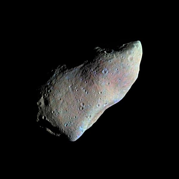Asteroide 951 Gaspra visto por la nave espacial Galileo en 1991.