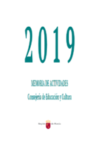 Memoria de actividades 2019 consejeria de educación y cultura