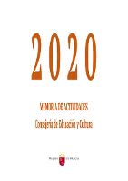 Memoria 2020 Consejería de Educación y Cultura