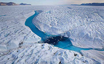 Imagen de un remolino en el glaciar Petermann. | Greenpeace.