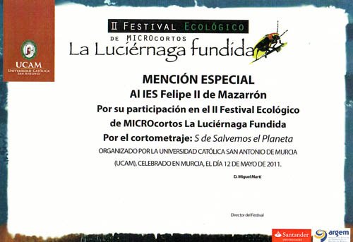 El IES Felipe II gana 4 premios en el II Festival de MICROcortos